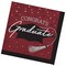 Creative Converting School Spirit Burgundy Graduation Beverage Napkins 108 Count